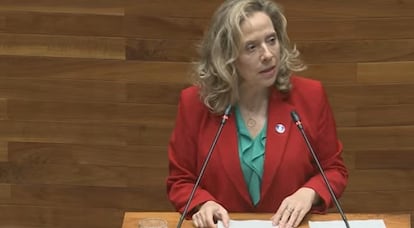 Belarmina Díaz, en una imagen de archivo en el Parlamento asturiano.