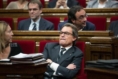 Artur Mas tras saber que no sera investido como presidente en el debate al escuchar todas las intervenciones.