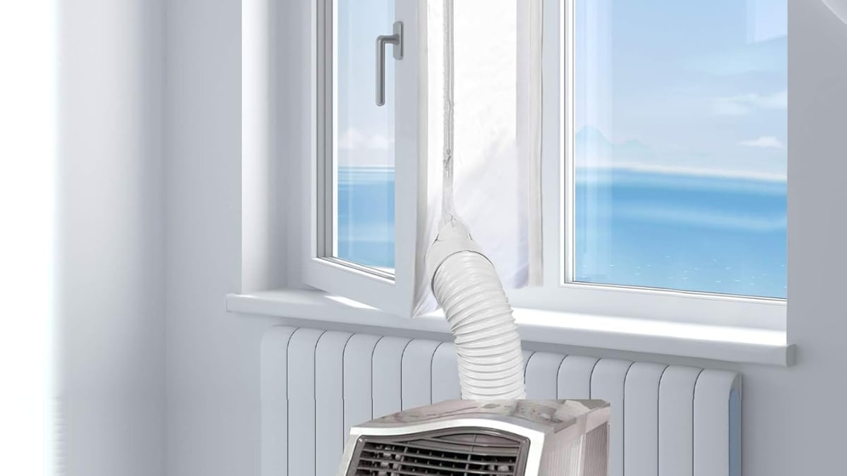 Cubierta aislante de ventanas para aire acondicionado.