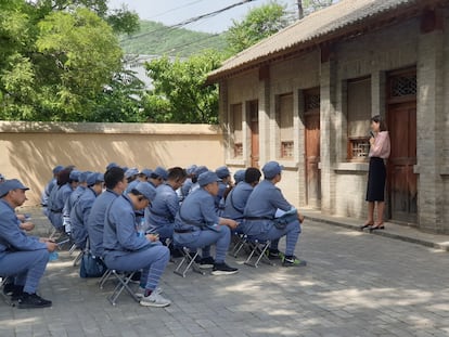 Militantes do PCC em Yanan (China).