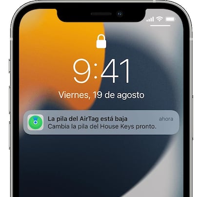 Apple AirTag con poca batería