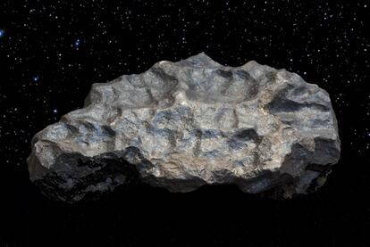 El meteorito de Colomera es una roca met&aacute;lica que, cuando se encontr&oacute;, pesaba 134 kilos.