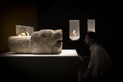 Serpiente de Chchén Itza, en Yucatán. Periodo posclásico temprano, 900 - 1250 d. C.