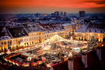 Mercadillo de Navidad de Sibiu.