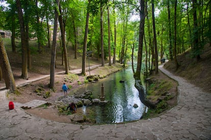 El nacimiento del río Ebro, en Fontibre (Cantabria).