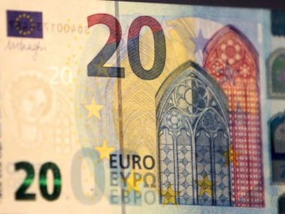 El nuevo billete de 20 euros presentado por el BCE.