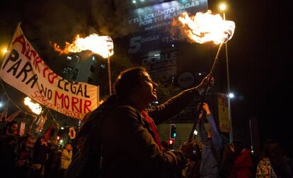 Una manifestación a favor del aborto en Chile, en 2016.