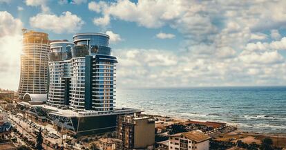 Proyecto de construcci&oacute;n de un complejo hotelero de la cadena Meli&aacute; en la localidad costera de Salman Shahr (Ir&aacute;n).