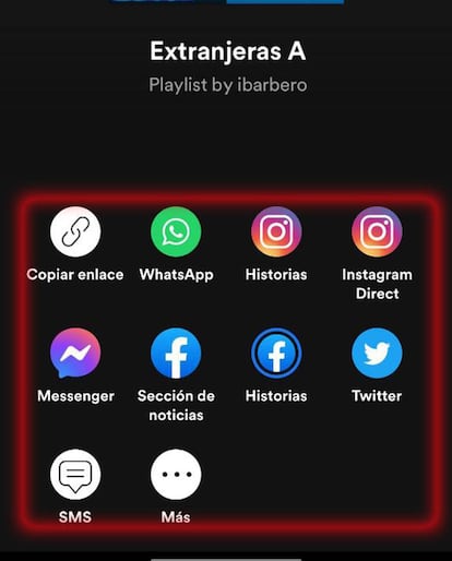 Compartir lista smartphone