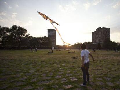 Las islas del campus de la UNAM en Ciudad Universitaria.