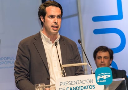 Jorge García en 2015 durante un acto del partido.
