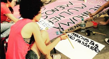 Protesto em São Paulo contra o projeto.