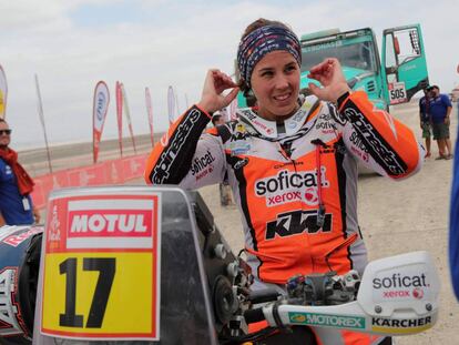 Laia Sanz, en el Rally Dakar 2019. 