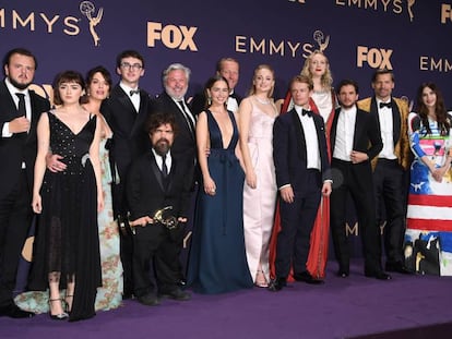 El elenco de 'Juego de tronos' en los premios Emmy celebrados el domingo en Los Ángeles (EE UU).