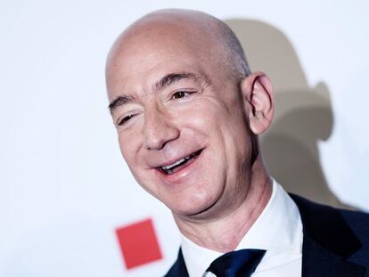 Jeff Bezos at an event in Berlin, Germany.