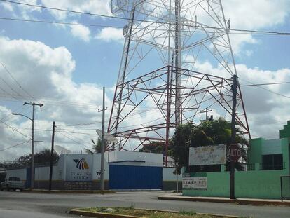 Una estación repetidora de TV Azteca en Mérida (Yucatán).