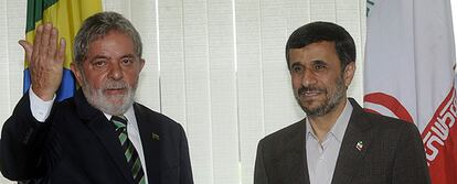 El presidente brasileño y su homólogo iraní hoy en Itamaraty