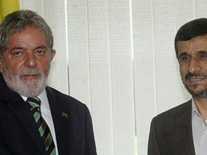El presidente brasileño y su homólogo iraní hoy en Itamaraty