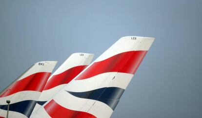 Aviones de British Airways, filial de IAG, en una imagen de archivo.