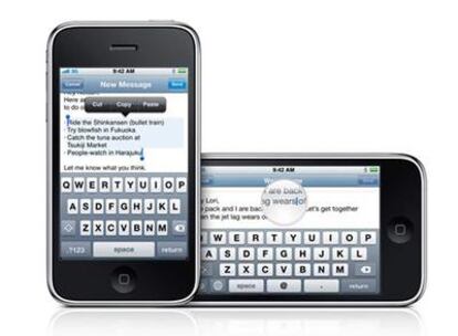 Cortar, copiar y pegar textos es una de las nuevas prestaciones del iPhone.