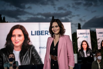 Isabel Díaz Ayuso, en un acto en Madrid a primeros de mayo.