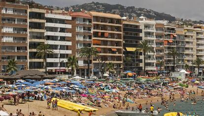 La platja de Lloret de Mar, l'estiu passat.