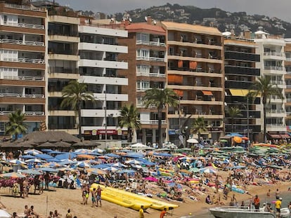 La playa de Lloret de Mar, el verano pasado.