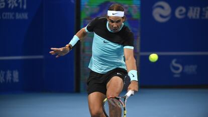 Nadal, durante el duelo ante Pospisil.