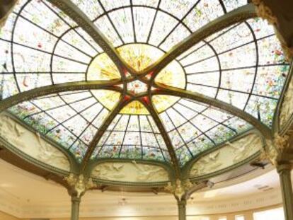 Interior del palacio de Longoria, sede de la SGAE en Madrid.