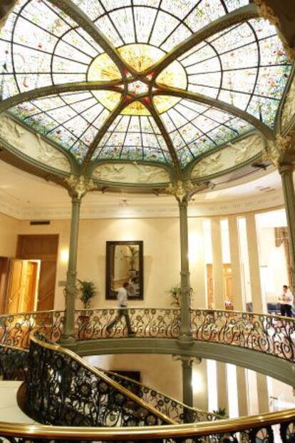 Interior del palacio de Longoria, sede de la SGAE en Madrid.