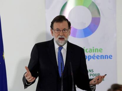 Mariano Rajoy, durante una comparecencia en Costa de Marfil. 