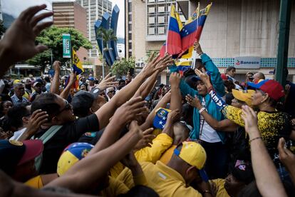 Acto de campaña de las primarias de la oposición venezolana el pasado junio.