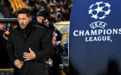 Simeone, durante el partido.