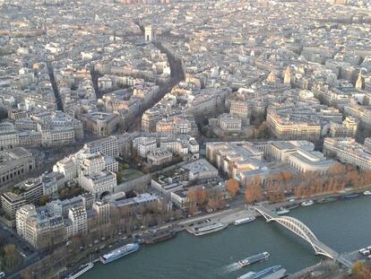 Vista aérea de París, 2013.