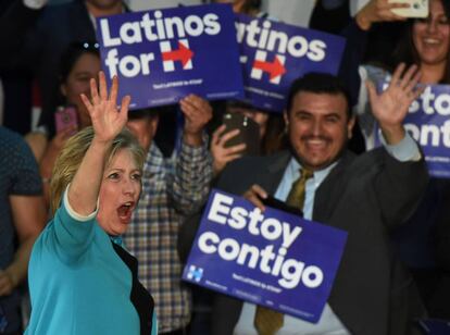 Clinton, en el Este de Los &Aacute;ngeles, el jueves.