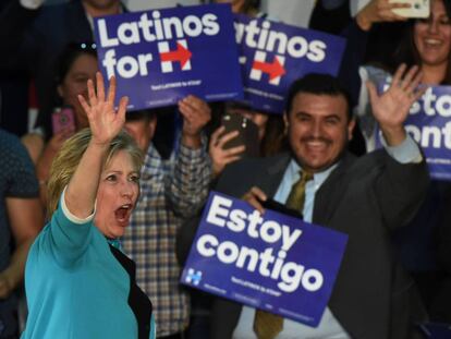 Clinton, en el Este de Los &Aacute;ngeles, el jueves.