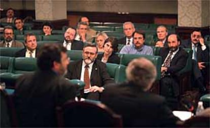 Reunión de los rectores de las universidades españolas, ayer, en Madrid.