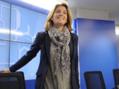 Arantza Quiroga, en una rueda de prensa en Vitoria, en diciembre del año pasado.