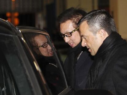 Peter Lim, junto a Jorge Mendes, el pasado día 14 en el Calderón.