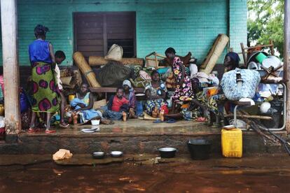 Desplazados en la ciudad de Bouca al Noreste de la República Centroafricana.