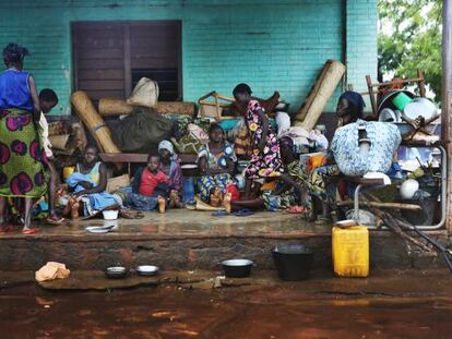 Desplazados en la ciudad de Bouca al Noreste de la República Centroafricana.