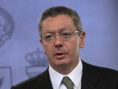 El ministro de Justicia, Alberto Ruiz Gallard&oacute;n.