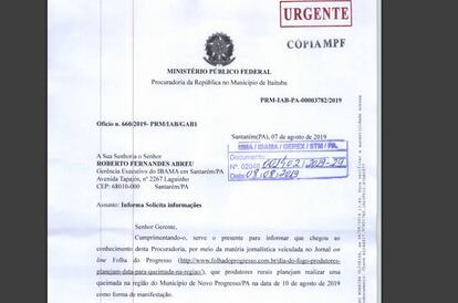 Documento publicado pelo site Poder 360.