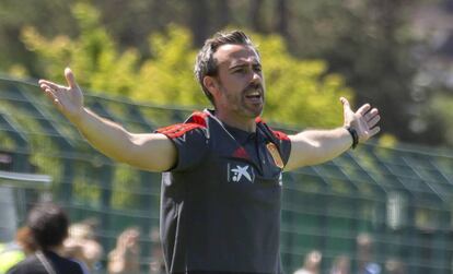 Jorge Vilda este domingo durante el amistoso contra Japón.