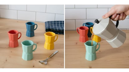 Las mejores tazas con forma de cafetera italiana de Amazon