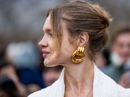 Natalia Vodianova a la salida del desfile de Schiaparelli el pasado marzo.