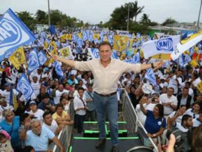 Miguel Ángel Yunes en el arranque de su campaña.