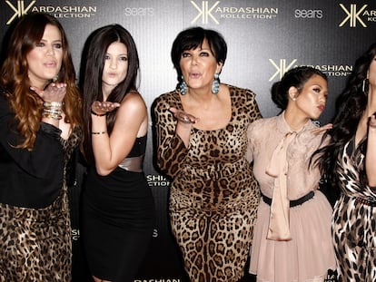 Khloe Kardashian, Kylie Jenner, Kris Jenner, Kourtney Kardashian, Kim Kardashian y Kendall Jenner, en Los Ángeles.