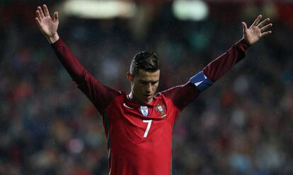 Cristiano Ronaldo, en el partido de Portugal ante Hungría.