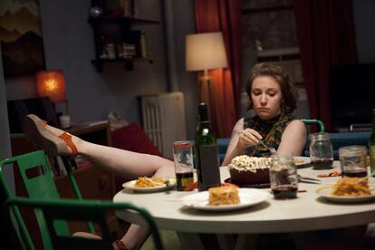 Lena Dunham como Hannah em &#039;Girls&#039;, que estreia quinta temporada. 